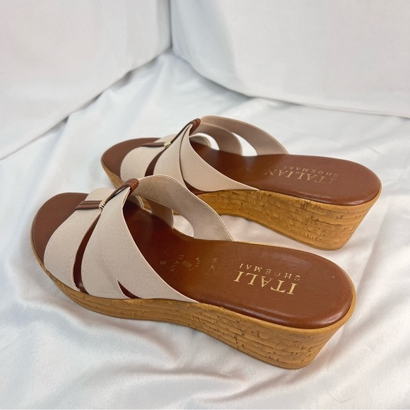 ITALIAN SHOEMAKERS Kalani Women's Elastic Wedge Cross Strap Sandal Size 9 - Picture 5 of 8